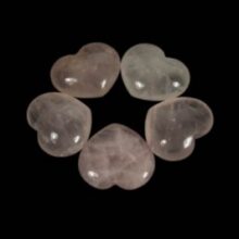 Knuffelstenen hart rozenkwarts 2,5cm