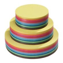 Rond papier zwart of wit, doorsnee 16cm of 20cm