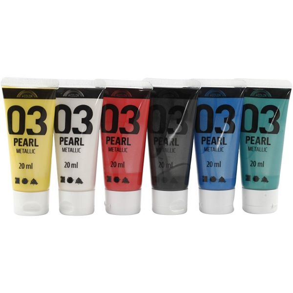 A color verf 03 metallic 6x20ml