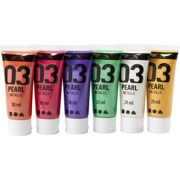 A color verf 03 metallic 6x20ml